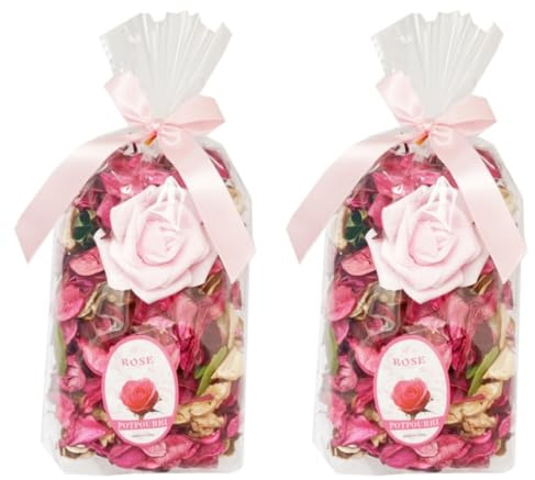 Botide Potpourri Bags,Home Fragrance Sachet Petal,Potpourri Bowl Filler,vase Filler for Families, Weddings, Cars, Coffee Shops, etc Decoration, 2 Bags/10oz (Rose)