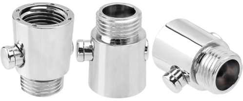 Mesee 3 Pezzi Valvola di Arresto per Doccia G1/2 - Controllo del Flusso d'Acqua, Risparmio Idrico, Valvola di Chiusura in ABS Cromato per Soffione Doccia