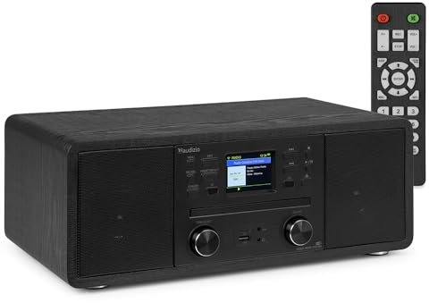 Audizio Avola: DAB+ Radio Internetradio mit CD Player | WLAN Internet Radio, Bluetooth & FM | Hochwertiger Sound | DAB Plus Radio mit CD Player | dab Radio mit cd-Player in Schwarz