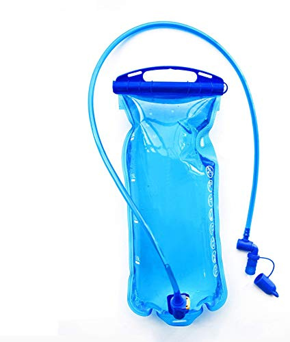 HTTDSLF 1,5L Sacca Idrica, Sacca idratazione, sSacca Acqua Senza BPA, sSacca per Acqua per Zaino in Spalla, Ciclismo, Trekking e Campeggio, Clear Blue