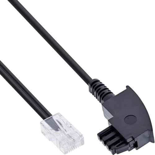 InLine 18525 TAE-F Kabel für DSL-Router, TAE-F Stecker an RJ45 8P2C, 25m