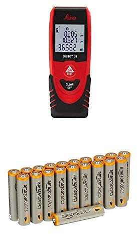Leica D1 Télémètre laser Leica Disto D1 Bluetooth 40 m avec piles Amazon Basics