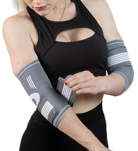 Bionix Tennis Elbow Support for Men – Elbow Brace with Adjustable Elbow Compression Sleeve, Golfers Elbow Support Women, Elbow Sleeves for Weightlifting, Tendonitis, Arthritis & Muscle Pain Relief
