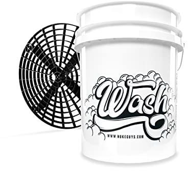 Nuke Guys US 5 GALLONEN Wascheimer für Autoshampoo - 3 Eimer Waschmethode - schonende Fahrzeugpflege - für die sanfte Handwäsche, schont den Lack + Schmutzsieb