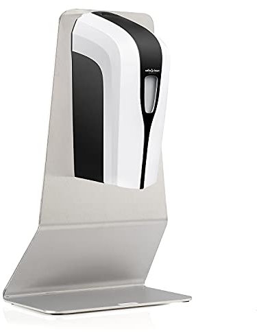 Edelstahl-Tisch-Ständer inkl. Sensor-Seifenspender/Desinfektionsspender mit Tropfenldüse für Gel und Seife, Seifenspender, berührungslose Handdesinfektion mit Sensor, Tischständer, Aufsteller