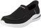 Skechers Delson 3.0 Cabrino, Sin Cordones Hombre, Tejido Negro, 39.5 EU