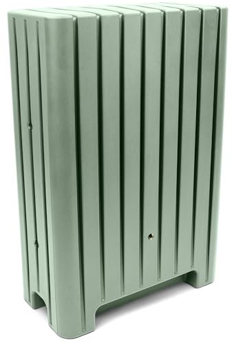 YourCasa Regentonne 280 Liter [UrbanElegance] Eckig und Schmal mit Metallgewinde - Regenfass Frostsicher aus Kunststoff - Regenwassertonne - Regenwassertank Garten Wassertank Regensammler (Hellgrün)