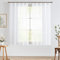 TOPICK Weiß Leinen Gardinen 2er Set H 175 x B 140 (cm) mit Verdeckten Schlaufen Vorhänge für Wohnzimmer küche Schlafzimmer Fenster Voile Transparent Durchsichtig Sheer Vorhang Landhausstil Modern