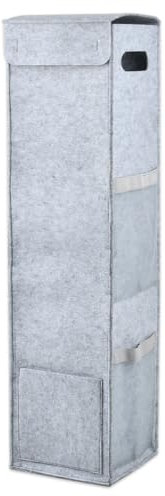 BUYGOO Contenitore per Carta da Regalo 70 x 18 x 18 cm Organizer di Carta da RegaloRotoli Contenitore di Carte da Regalo Feltro Spesso per 15 Rotoli Sacchetti di CartaRegalo Porta Rotoli (Grigio)