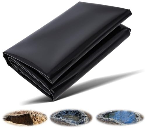 TeichVision Bâche de bassin en PVC noir de qualité supérieure de 0,5 mm d'épaisseur et imperméable, polyvalente, pour bassins surélevés et projets de jardinage. Disponible en taille 10 x 10 m