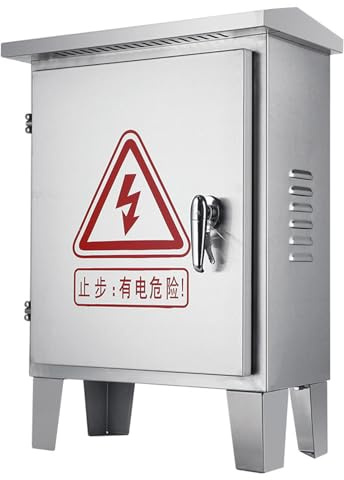 Distribution BoxOutdoor Stainless Steel Electrical Box Enclosure, Weatherproof Electrical Distribution Box, Floor-Standing Electrical Cabinet Project Enclosure, Distribution Cabinet