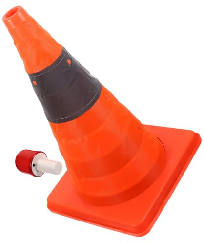 Anneome Cono de Tráfico LED Extensible con Luz LED Cono de Seguridad Reflectante para Señalización Vial y Emergencias para Carreteras y Averías
