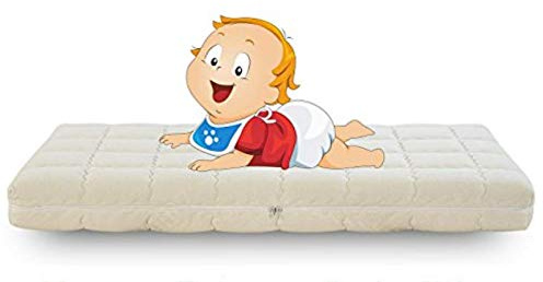 Evergreenweb - Materasso per Bambini 55x125 Alto 12cm in Waterfoam 100% Traspirante Antisoffoco Materassino Baby Ideale per Lettino, Letto Singolo Rivestimento Sfoderabile Anallergico Lavabile OFFERTA