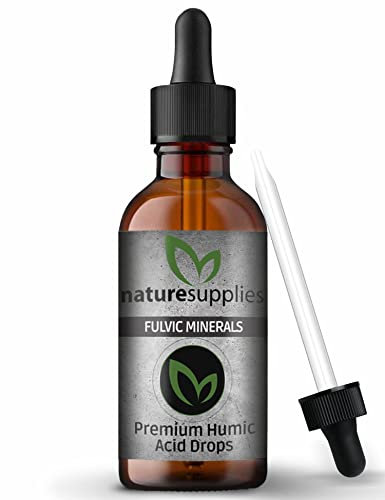 High Strength Fulvic Acid Liquid 30ml – Humic Mineral Complex for Gut Health, Detox & Cleanse Support – 33 Organic Amino Acids, GMO & Chemical-Free for Humans – Naturesupplies