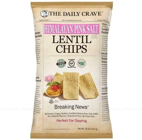 The Daily Crave Himalayan Pink Salt Lentil Chips Vegan Dipping Crisps, 510 g