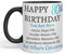 Vixar But Who's Counting Happy 80th Birthday Ceramic Coloured Mug Cup Gift Days Hours Minutes (Blue) (Black)