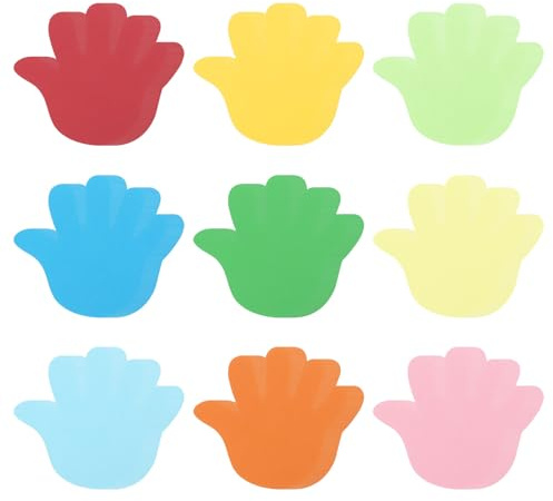 PATIKIL Découpes en Papier pour Tableau d'Affichage, 180 Pièces de Formes de Mains en Papier pour Décorations de Bricolage en Classe, Projets d'Artisanat, Multicolores