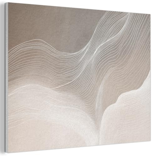 MuchoWow© Wandbild aus Filz 100x70 cm Dekoration Wohnzimmer Bilder Pictures Wall Decoration Living Room Wohnungs Deko Moderne Bild Wellenlinien - Luftströme - Abstrakt