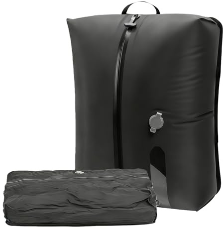Sacchetti sottovuoto per vestiti da viaggio, 17L Sacchetti sottovuoto riutilizzabili in TPU con chiusura ermetica, nylon impermeabile IP67 Organizer per valigia e zaino (17L)