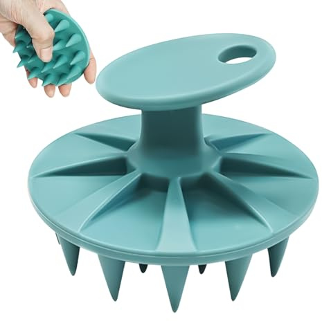 Exfoliante para el cuero cabelludo, cepillo de masaje de cabeza de silicona para limpieza profunda - masajeador de cuero cabelludo para mujeres hombres ducha casa salón viaje