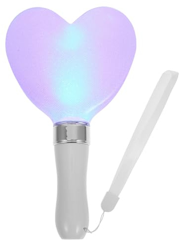 GALPADA Bâton Lumineux LED en Forme de Cœur, Bâton Lumineux à Piles 15 Couleurs, Baguette D'encouragement Portable pour Concerts, Festivals, Fêtes Et Anniversaires