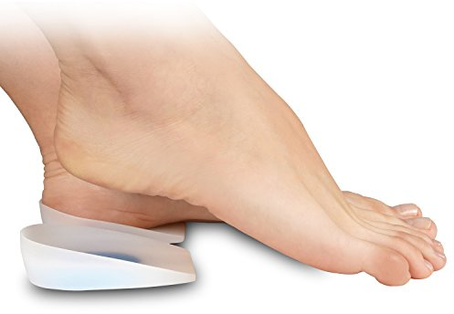 Soles Coppe per tallone in silicone (coppia) morbidi cuscini per aiutare ad alleviare il dolore al piede, sperone osseo, fascite plantare, ipoallergenica, antimacchia e antiodore, unisex (S/33-34-35)
