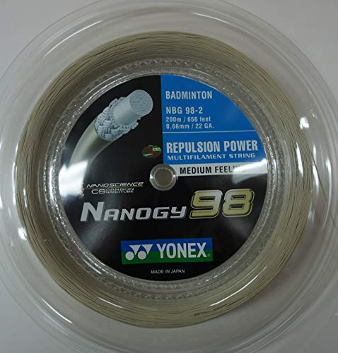 YONEX Nanogy 98 Badminton String 200m Reel-(Yellow)
