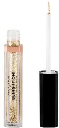 Profusion Cosmetics Bling It On, Liquid Glitter Eyeliner for Stunning Eye Look, Raise Your Eye Makeup Routine with Premium Beauty Tool, Gold Rush