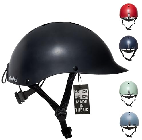 Dashel ReCycle Helmet for Adults - Made in the UK, Lightweight Urban Bike Helmet for Men & Women, CE Certified EN1078, Slim Commuter Allround Cycling Helmet for City Riding
