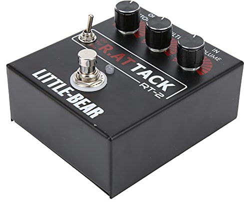 Guitar Distortion Effector, Guitar Distortion Effector Electric 3-Level Vintage Dirty Rat LM308N med Skräddarsytt Skal, Gitarr & Bastillbehör