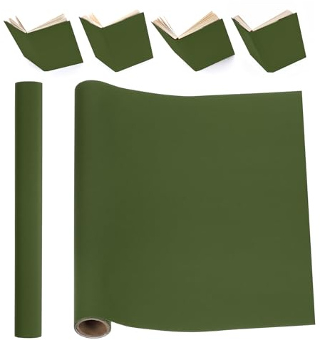 PATIKIL 40x16 Tela para encuadernación, Cubierta de lino para libros Reparación de encuadernación Tela para encuadernación para artes de libros Costura manualidades, Verde