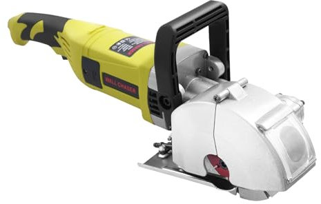 Wall Chaser with Dust Extractor 4000W Wall Groove Cutting Machine Electric Brick Concrete Slotting Machine Adjustable Cutting Depth & Width 5pcs Blades