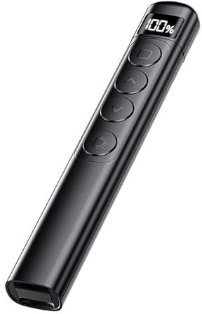 Annlpoy 1pcs 2.4 GHz Presenter Wireless Pointer für Präsentationen,presenter mit laserpointer,powerpoint fernbedienung,Kompatibel mit Windows XP/7/8/10, Mac OS und Linux, für Vorträge und Meetings