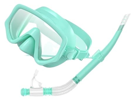 Qsvbeeqj Equipo de Snorkel Práctico Snorkel Seco Máscara a prueba de fugas Viaje Snorkel Set Gafas de buceo para adultos Snorkel seco Gafas de buceo Set Disponible