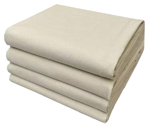 1 PCS Tissu Calicot Naturel Écru 100% Coton Calicot Naturel 2 M x 160cm 100% Coton pour Travaux Manuels au Mètre épaissi Tissu en Coton Calicot Résistant à l'usure pour Coudre Oreillers Nappes Sacs