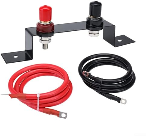 Allthingstore Cable de alimentación de arranque conductor de 1,2 m con soporte de terminal de 4 AWG 5 AWG 6 AWG 7 AWG para aplicaciones automotrices y marinas (6 AWG)
