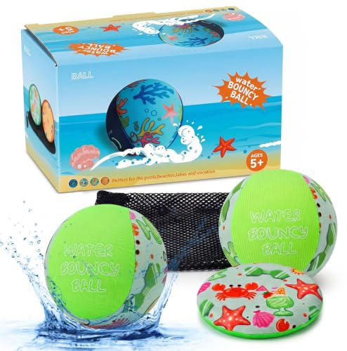 Staranry 3Pcs Bola de Salto de Agua, Blanda de Secado rápido, Verde