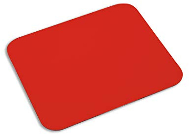 LaTienda23 Alfombrilla de Ratón Pequeña Extrafina para Computadora con Base Antideslizante en Silicona Ultradelgada Mousepad Rectangular (Rojo)