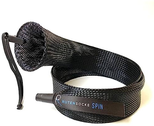 Rutensocke Spin M (170cmx45mm, Rutenschutz für Ruten bis 2,2m) Schwarz