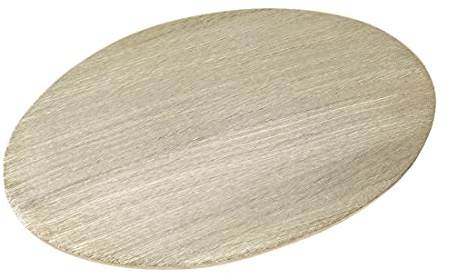 NKlaus piatto per candele ovale grande alluminio oro 20x14cm portacandele sottobicchiere spazzolato - Design 10381