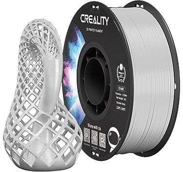 Creality ABS Filament 1.75 mm, CR ABS Filamenten mit Hohe Zähigkeit, Ungiftig, Verschleißfest, Kompatibel mit Allen Creality FDM-3D-Drucker, Weiß 1KG