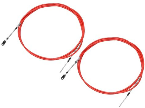 QUARKZMAN 2 Stück 500cm 16FT 33C/3300 Marine Gas- und Schaltzug Rot