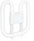 GR10q 4-Pin Bulb 28W 3500K Warm White, 2D Square CFL Compact Fluorescent 4 Pin Light Bulb, GR10q DD Flat Butterfly Bulb for Flush Ceiling Light, 4 pin Bathroom Light Bulbs, 1 Pack-19.0 * 19.5CM