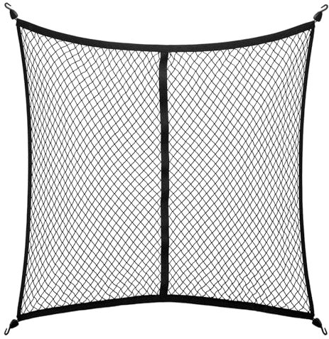 Pindex Highly Elastic Cargo Net, Pickup Truck Bed Cargo Net Mesh Organizer with 4 Hooks for Car Luggage Rear Boot Van Roof Storage,4'x4'stretch to 7'x7'