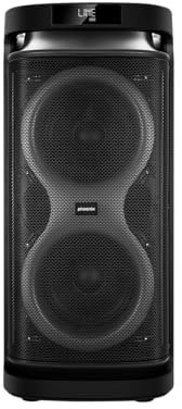 Phoenix - Altavoz Bluetooth RumbleBoss XL | Sonido 160W RMS | Woofer 8 | 2 Micrófonos Karaoke | Ecualizador & RGB | Conectividad Bluetooth 5.0, Aux, USB, Micro SD | Batería 7000mAh, Negro