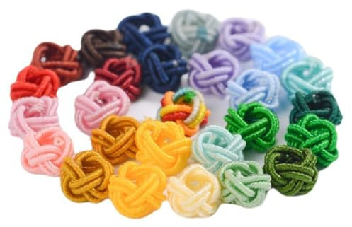 TSUOUKL 10 Paar MEHRWEG Herren/Damen Seide Stoff Knoten Seidenknoten Manschettenknöpfe Set,