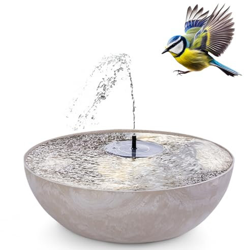 Solar Springbrunnen für den Außenbereich mit Schale 45cm Sand als Gartenbrunnen