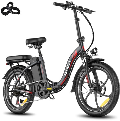 2025 Fatbike F20+ Ebike Bicicleta plegable de 20 pulgadas con batería de 36 V 20 Ah [oficial] Mujer Bicicleta eléctrica para hombre 250 W, bicicleta Fatbike Ebike para adultos 140 kg, E Mountain Bike