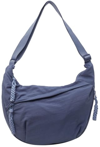 Bolso Bandolera Para Mujer Media Luna Impermeable Bolso Bandolera Nylon Casual Ligero Bolsa Crossbody Mujer con Correa de Hombro Ajustable para Viaje Compras Escuela Oficina