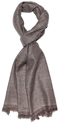 Lorenzo Cana Männer Schal 100% Kaschmir flauschig leicht Kaschmirschal Winterschal Naturfaser Fischgrätmuster naturbelassen Herrenschal 782297711